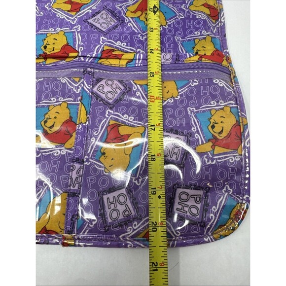NEW Vintage Winnie The Pooh Foldable Accessory Toiletry Travel Bag Disney Purple - Picture 9 of 9